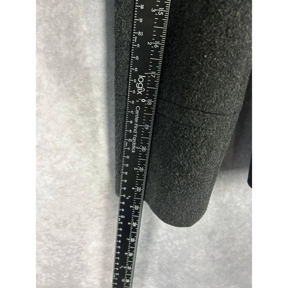 J.Crew Womens 100% Wool Double Breasted Pea Coat Charcoal Grey XS RN77388 - Picture 6 of 7